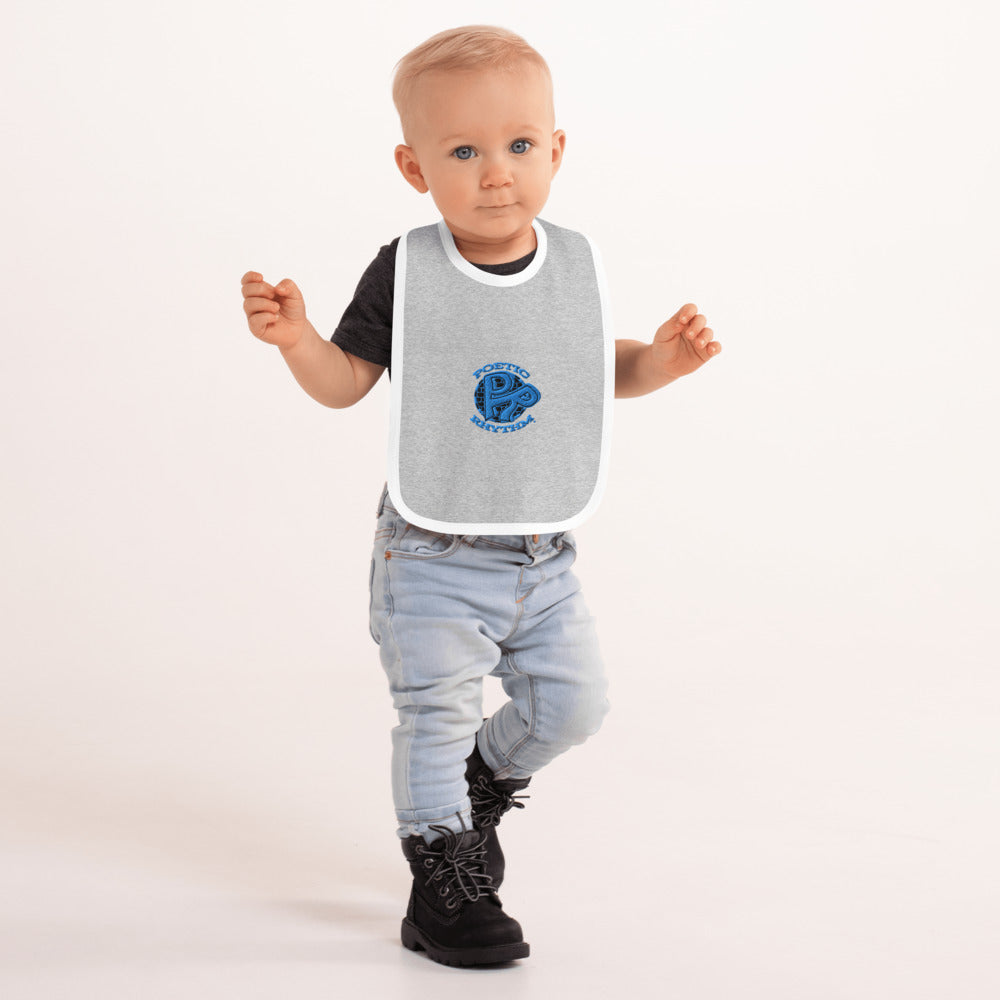 PoeticRhythm Embroidered Baby Bib