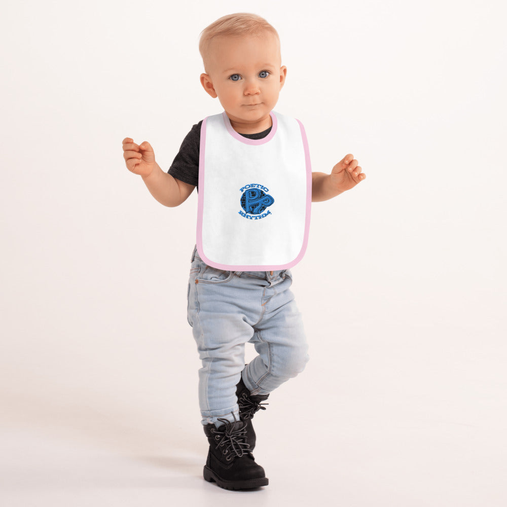 PoeticRhythm Embroidered Baby Bib