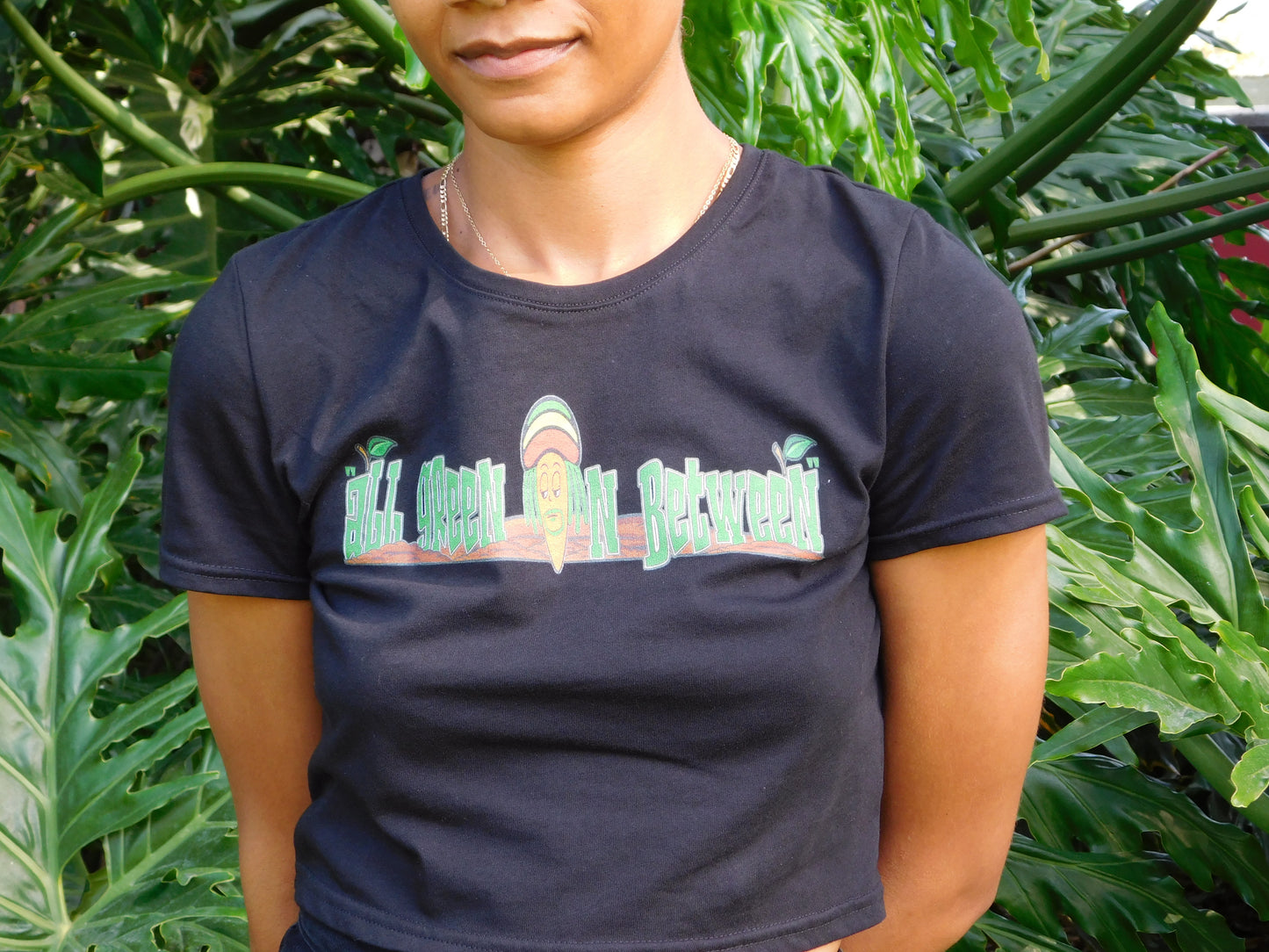 PoeticRhythm Organic "All Green In Between ll" Crop Top