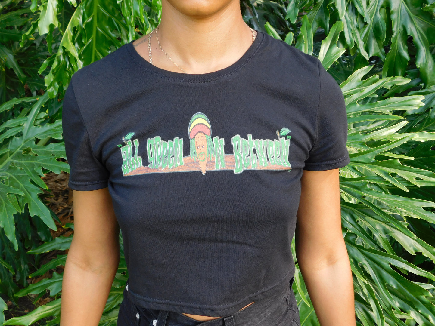 PoeticRhythm Organic "All Green In Between ll" Crop Top
