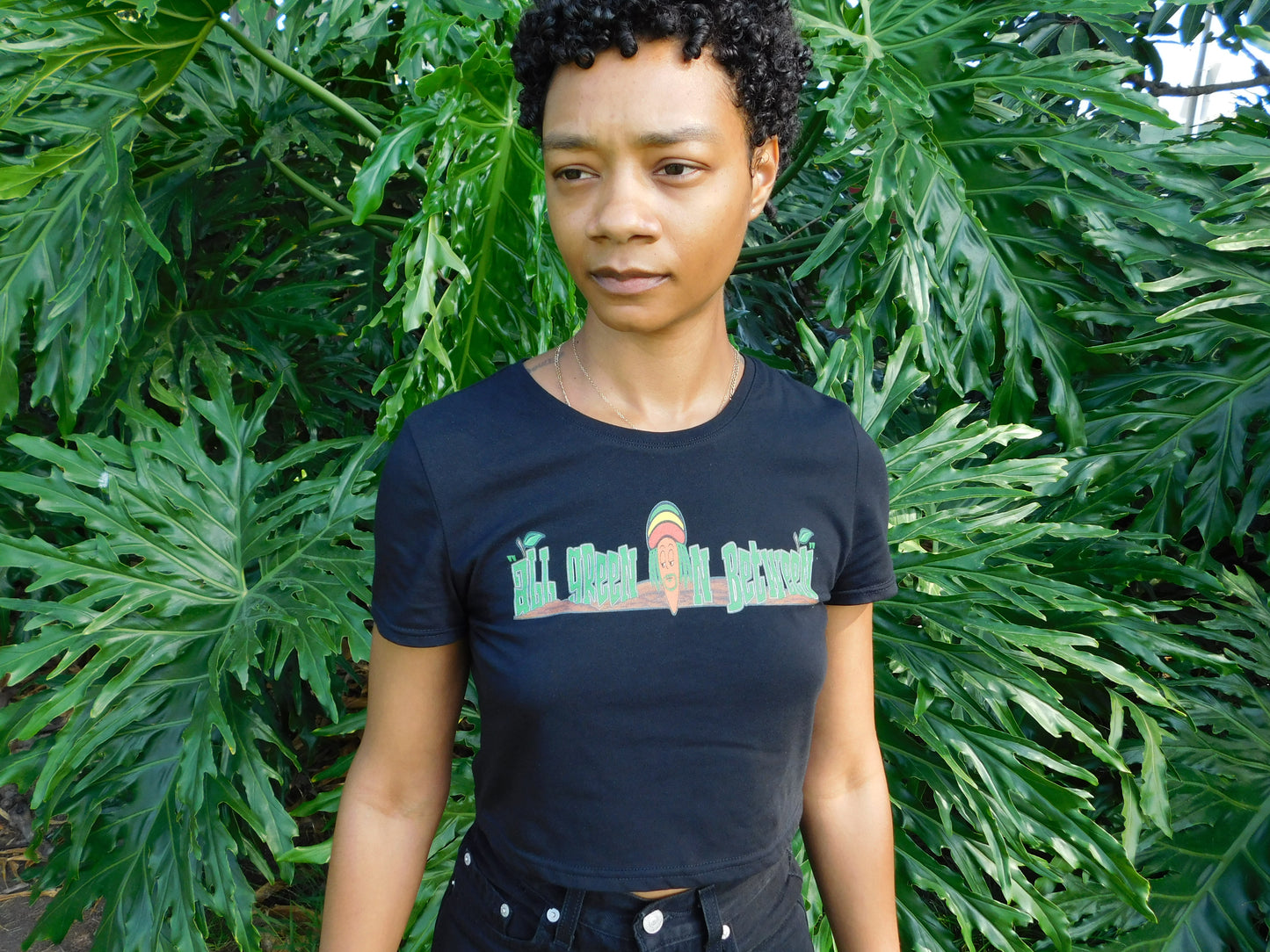 PoeticRhythm Organic "All Green In Between ll" Crop Top