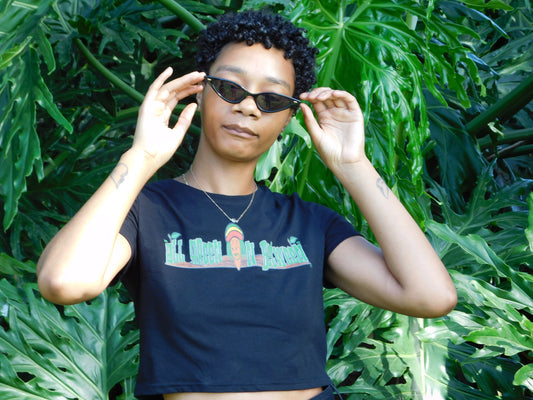 PoeticRhythm Organic "All Green In Between ll" Crop Top