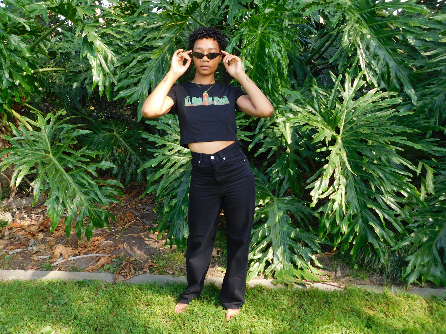 PoeticRhythm Organic "All Green In Between ll" Crop Top