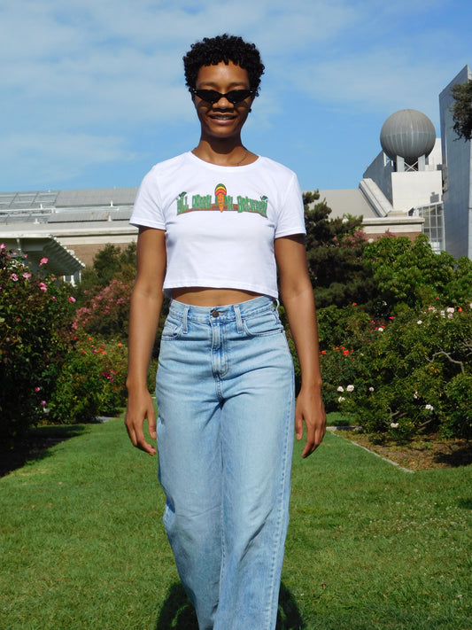 PoeticRhythmMusic Organic "All Green In Between ll" Crop Top