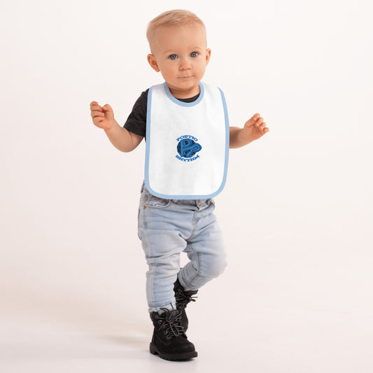PoeticRhythm Embroidered Baby Bib